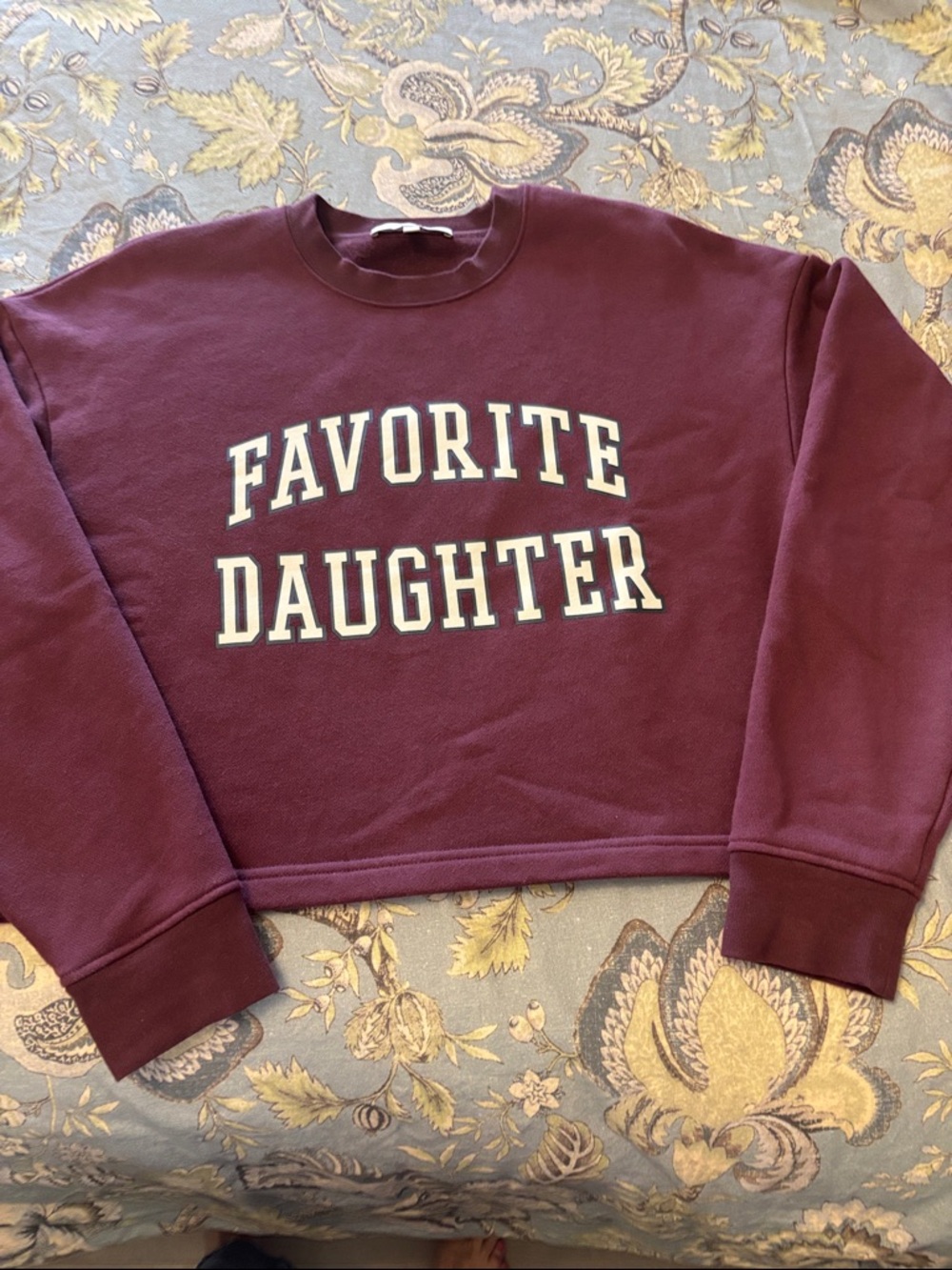 NWOT Favorite Daughter COLLEGIATE Burgundy Crewneck Sweatshirt